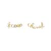 Серьги-гвоздики 22P Coco Iconic с буквами Женские серьги Золотой AB7658-B07768-NH126