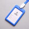 Portable Colorful Employee Plastic ID Card Holder Name Tag Lanyard Neck Strap