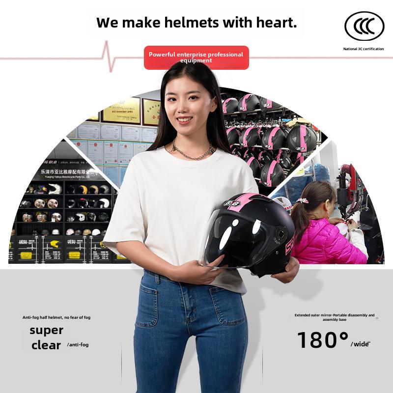 3C Certified All-Season Universal Motorcycle Helmet with Anti-Fog Double Lens and Neck Protection