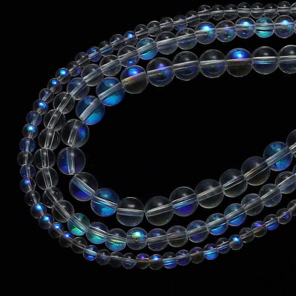 4/6/8/10 мм блестящие прозрачные стеклянные бусины, матовое стекло, свободные бусины для изготовления ювелирных украшений, DIY палочка для волос, браслет, ожерелье, серьги