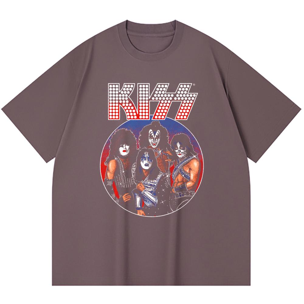 Хлопковая футболка плотностью 230 г/м² 100% Хлопок Heavy Metal Футболка с принтом рок-группы Популярная музыка Унисекс Тяжелая хлопковая футболка