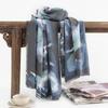 Printed Scarf Women'S Winter Scarf Warm Neck Literary Vintage Style Shawl