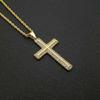 High Quality Womens Cross Necklace 316L Stainless Steel 60CM Chain Pendant Cross Gold Color Mens Necklace for Best Gift