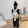 Cute Bunny Design Preschool Backpack Durable Soft Canvas Schoolbag For Kids Unisex