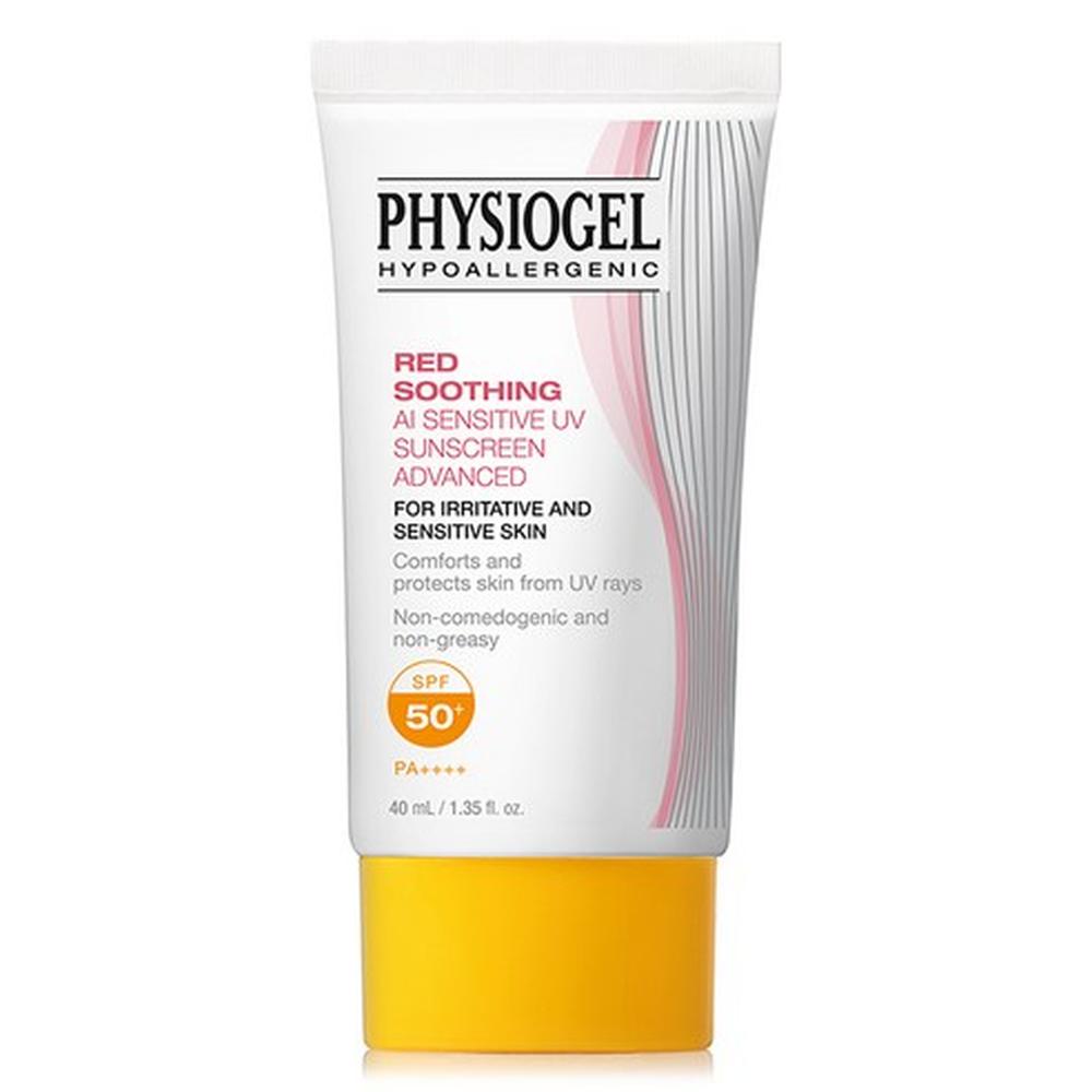Physiogel Красный Успокаивающий AI Sensitive UV Солнцезащитный Крем Продвинутый SPF50+ PA++++ 40 мл Ежедневная Защита Легкий, Корейский