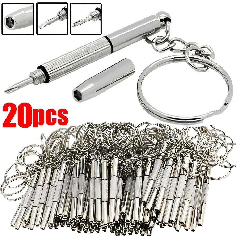 3 в 1 Набор отверток для очков с брелоком для ремонта часов Отвертка для очков Прецизионная отвертка Инструменты Аксессуары