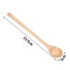 Living Japanese-Style Long Handle Natural Solid Wood Wooden Spoon Tea Spoons Soup Scoops Tableware