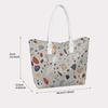 Fashion Terrazzo Print Tote Bag Casual Large Capacity Shoulder Handbag for Daily Use