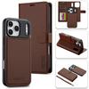 Магнитный чехол-книжка для iPhone 17 Pro Max iPhone 16 15 14 13 Pro Max 12 11 Air Роскошная искусственная кожа Слоты для карт Держатель телефона Чехол