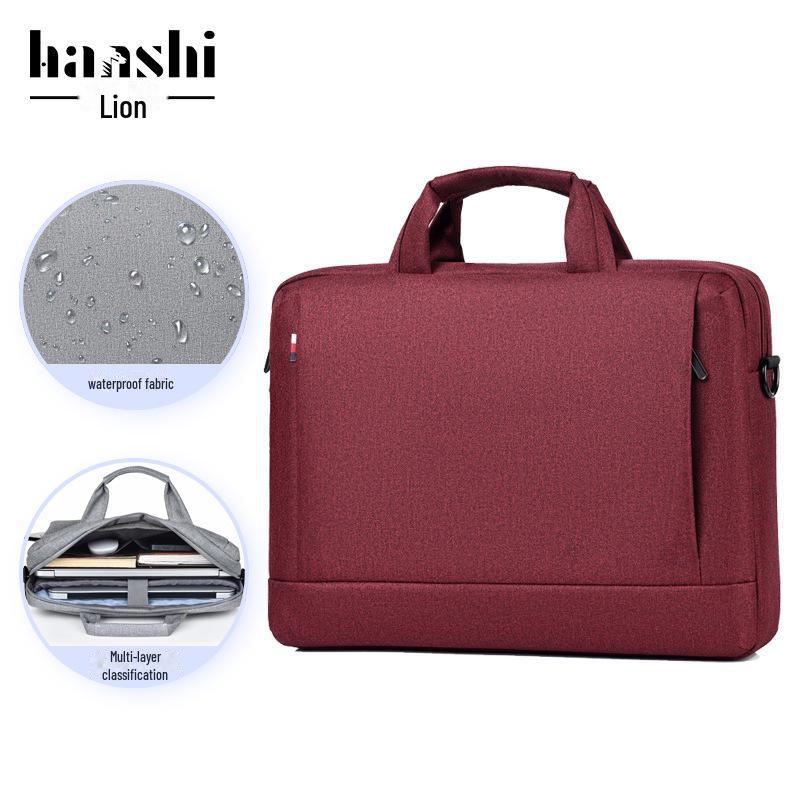 Waterproof Commuter Laptop Bag: Large-Capacity Fashionable Briefcase and Shoulder Bag for Men and Women