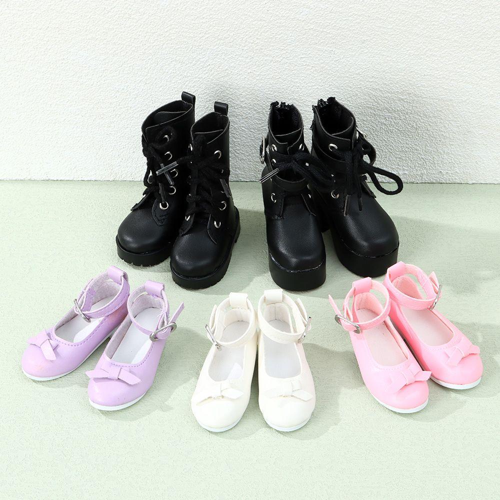 PU Leather 1/3 5 Styles Differents Color Fabric Shoes 60cm Doll Boots Play House Accessories