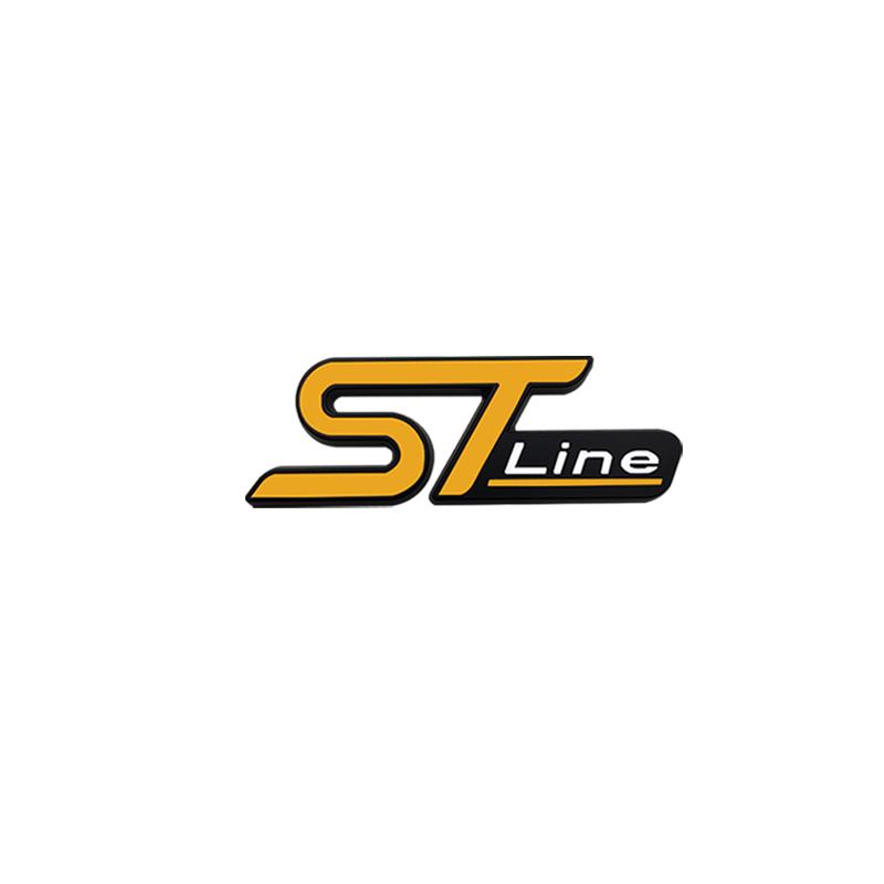 EUEX2 3D Metal ST LINE Front Grille Sticker Car Head Grill Emblem Badge Chrome Sticker for FORD FIESTA FOCUS MONDEO Auto Car Styling