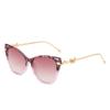 Cat-eye sunglasses, metal frame, photography styling accessory, blogger sunglasses