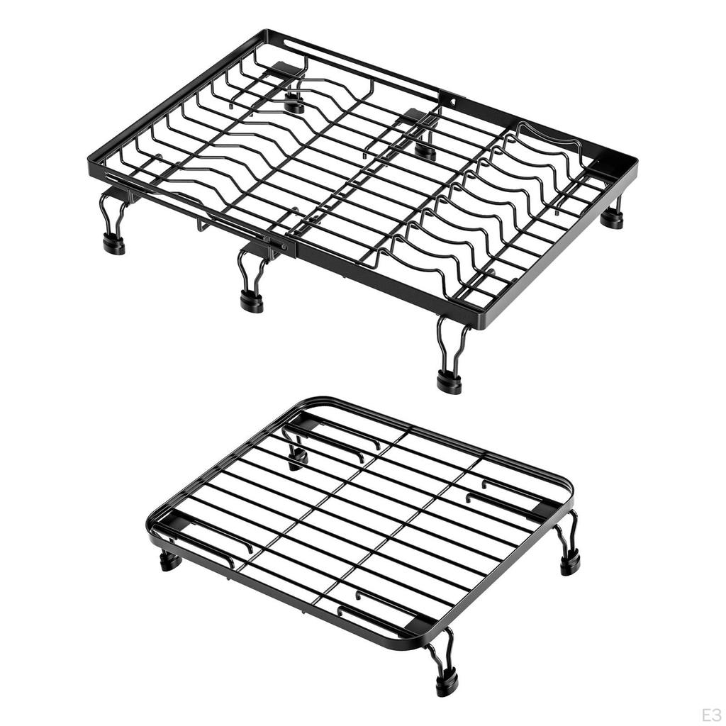 Sink Dish Drainer Bowl Organizer,Adjustable Multifunctional Rest Movable Storage Rack