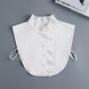 Elegant Pleated Fake Collars For Women Lapel Detachable Collar Shirt Lace Stand False Collar Woman Removable Tie Nep Kraagie
