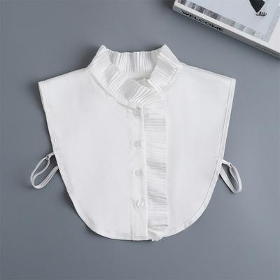Elegant Pleated Fake Collars For Women Lapel Detachable Collar Shirt Lace Stand False Collar Woman Removable Tie Nep Kraagie