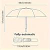 Disney Snow White and the Seven Dwarfs Vintage Print Automatic Folding Umbrella, Windproof Waterproof Travel Umbrella for Kids A