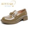 Loafers Women Shoes Genuine Leather British Style Ladies Shoes Slip On Large Size Women's Shoes