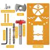 Hinge Drilling Puncher, High Accuracy Portable Hinge Drill Locator, Carpentry Punching Tool With 35mm Hole Opener For Cabinet Door Hinges Mounting