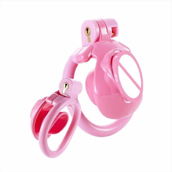 Pink Chastity Cage Sissy Negative Chastity Lock CB Lock Abstinence Restraint Cock Cage Urethral Chastity Device Adult Sex Toy18+
