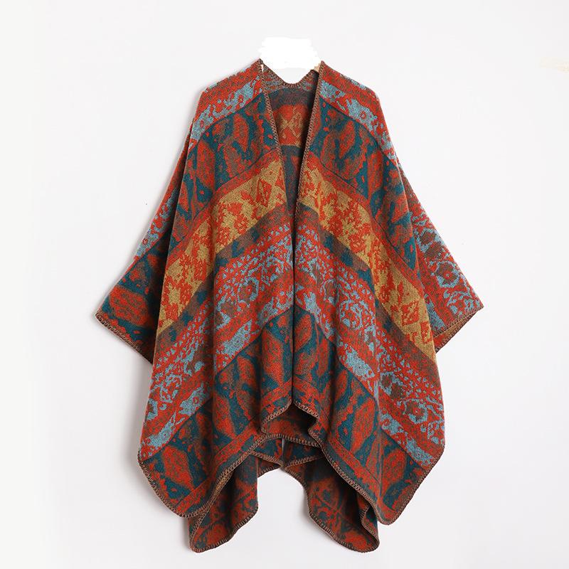 Дышащая, теплая и универсальная домашняя, осенне-зимняя женская шаль для путешествий, толстый плащ, одеяло с кондиционером