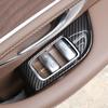 Carbon Fiber Silver Inner Door Armrest Window Lift Switch Button Cover Trim For Mercedes Benz E Class W213 2016- Car