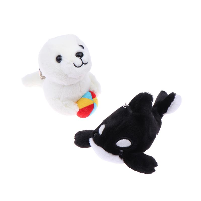 Брелок в виде морского животного, плюшевая кукла-животное, морской лев, касатка, скат, кит, брелок на рюкзак, подвески, сумка, декоративная игрушка