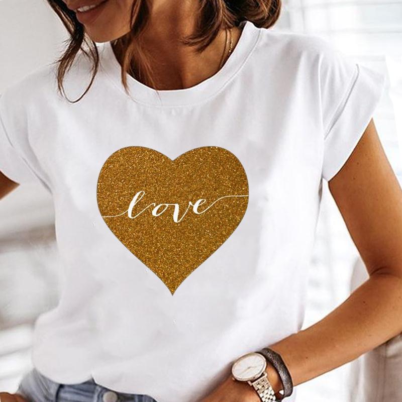 Unisex Print Tee Top Music Love Printing 90s Style Cute Short Sleeve Lady FeUnisex Clothing Casual Summer Fashion Tshirt Graphic T-shirt