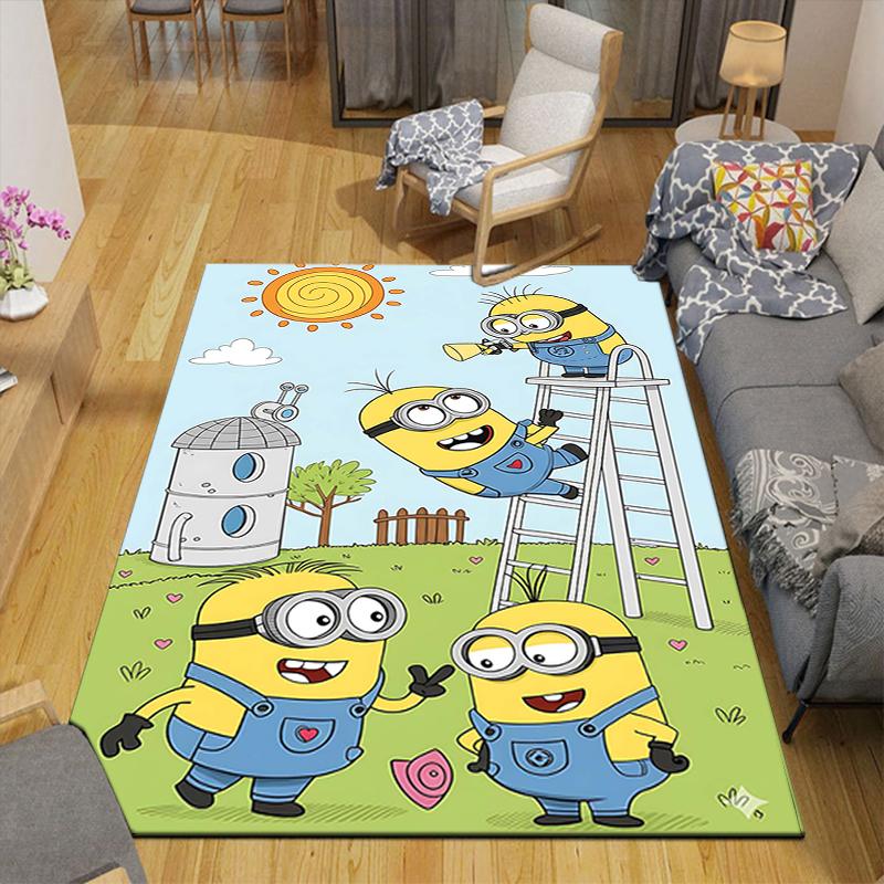 1Pc Christmas Minions Costumes Rug Office Carpet Indoor Outdoor Doormat Nonslip Soft And Comfortable Living Room Christmas Halloween Gift D91856
