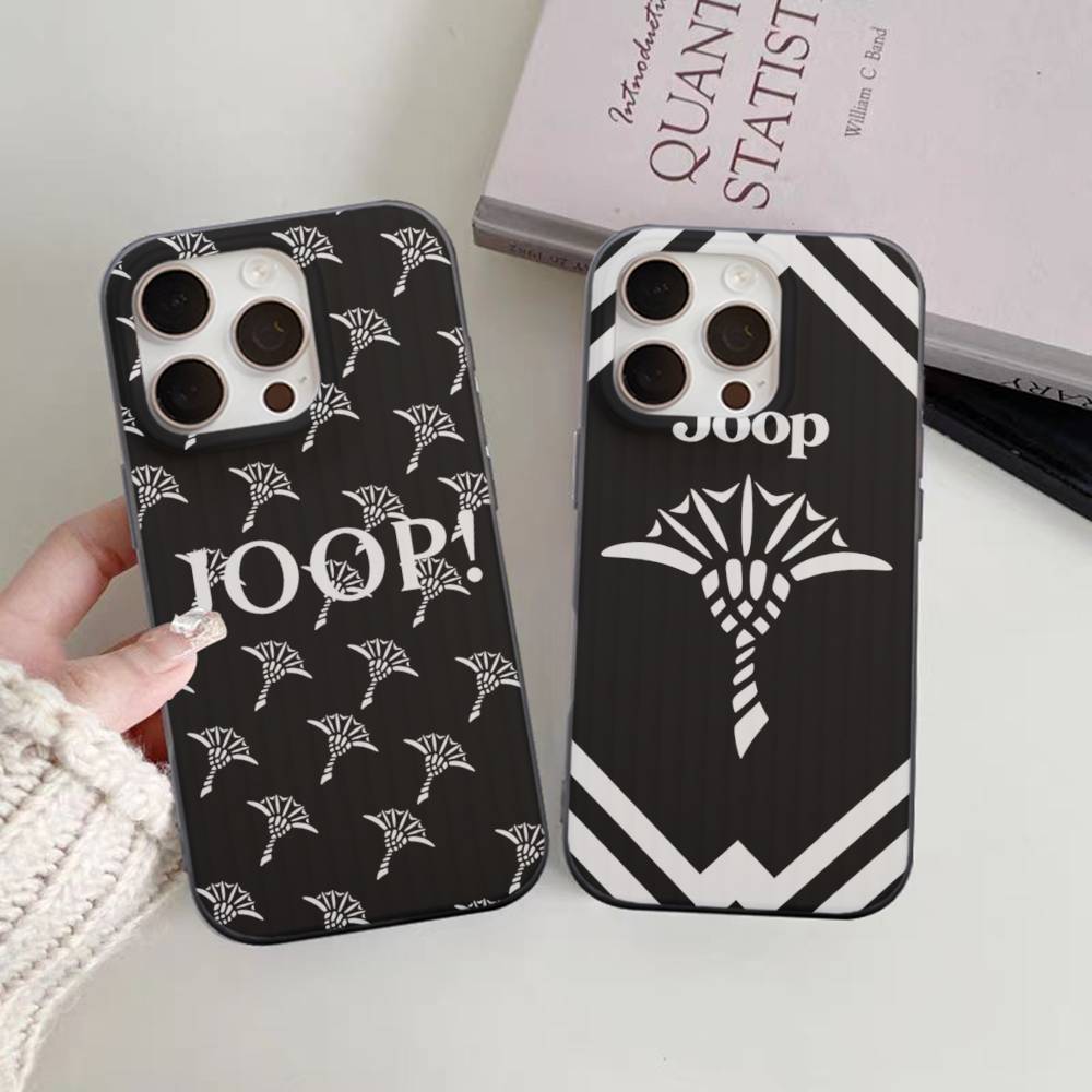 Высококлассный Модный Бренд Логотип J-Joops Для IPhone 16 15 11 12 13 14 17 Pro Max PLUS Pro Мягкий Гофрированный Силиконовый Задний Чехол для Телефона