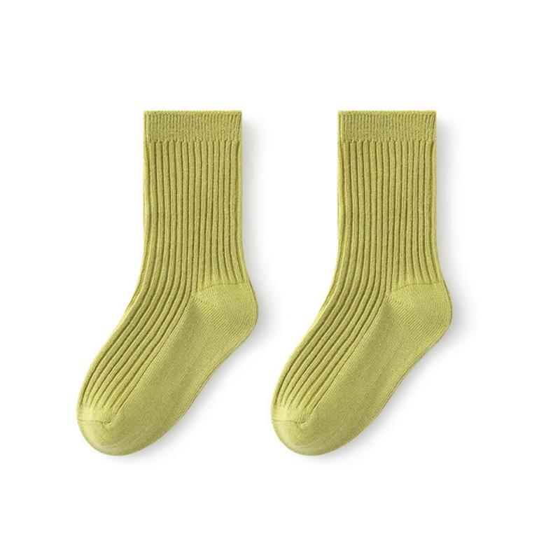 Детские носки, 5 пар однотонных детских носков средней длины