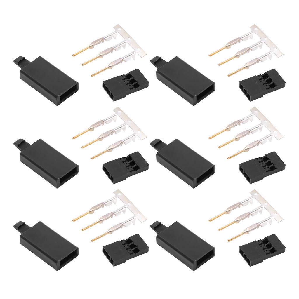 100Set RC Servo Connector Kit 3 Pin Housing JST Connector Header 11.041 with Hook For Model Airplane