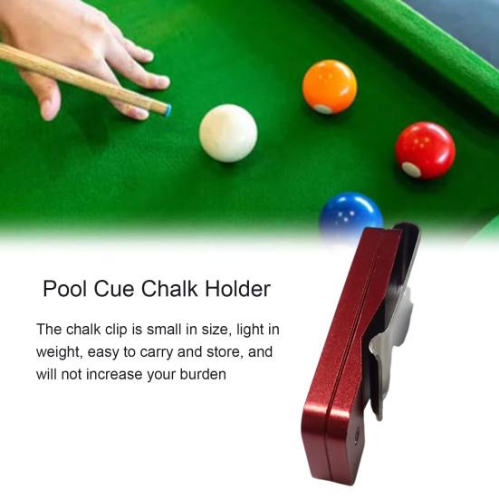 Pool Cue Chalk Holder with Metal Clip Heavy Duty Aluminum Portable Snooker Chalk Box Carrier Case Billiard Accessories Enthusiasts Gift