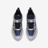 Anta Kids Synthetic Leather Fabric Trendy Versatile Unique Lightweight Shock Absorbing Low Top Running Shoes Kids Sneaker Blue Silver A12445577N-1
