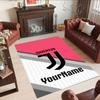 Juventus Customize Your Name Area Rug Perfect for Foyer Playrooms Hallway Bedrooms Anti-slip Rug Anime Office Decor Birthday/Christmas Gift
