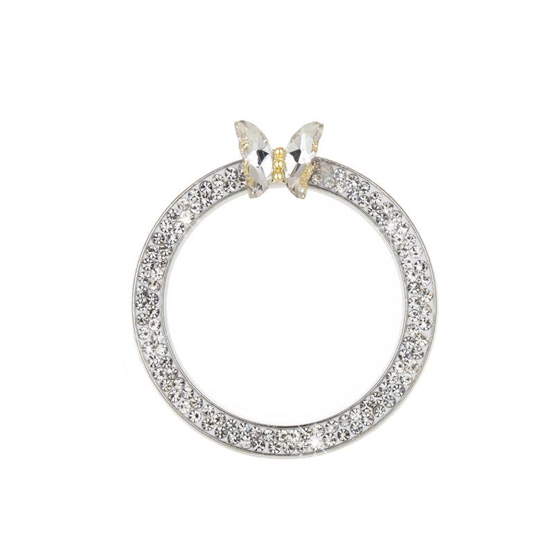 1 шт. Стразы Бабочка Украшение Кнопки Запуска Автомобиля Круг Бриллиант Запуск Одной Кнопкой Кнопка Запуска/Остановки Двигателя Крышка Кнопки