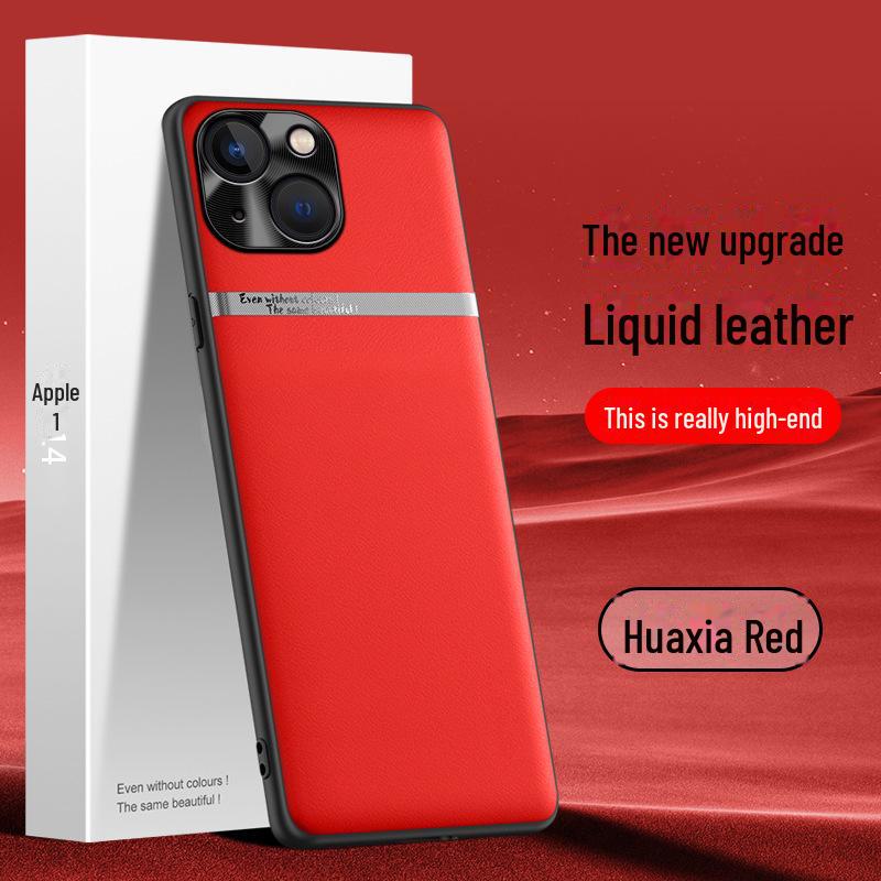 Чехол Anti-Fall Liquid Leather для Apple 14 — прочная и необрастающая защита