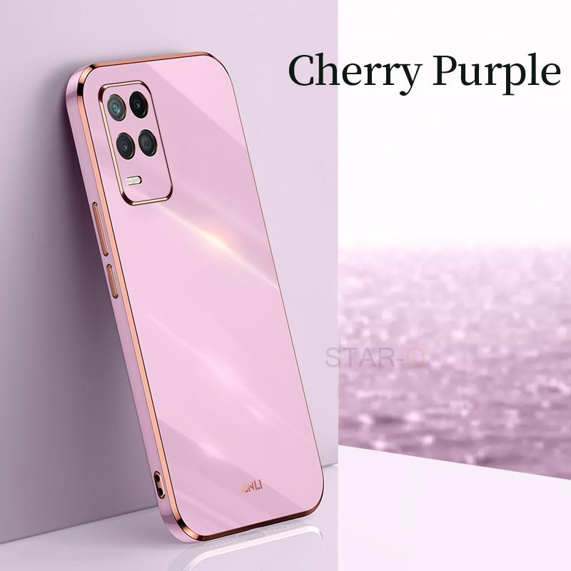 Роскошный чехол для телефона с золотой рамкой и покрытием для Oppo Realme 8 Pro 4g Realme8 8pro, мягкий силиконовый чехол-накладка из ТПУ