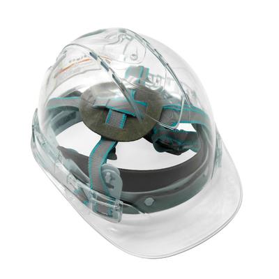 Прозрачный защитный шлем, строительный альпинист, рабочий, защитный шлем, каска, защита головы на рабочем месте, на открытом воздухе