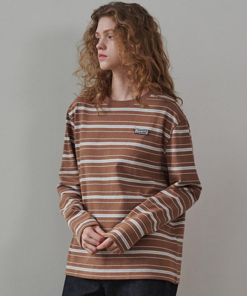 MALOUPE 5107 Regular Striped T-Shirt (Brown)