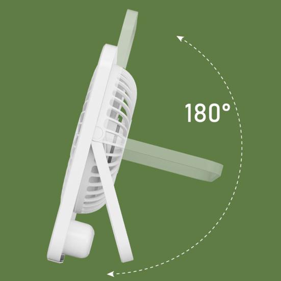 Портативный настольный вентилятор Перезаряжаемый постоянный вентилятор емкостью 1200 мАч с батарейным питанием и цифровым дисплеем Сверхтихий складной настольный вентилятор 5 регулируемых скоростей