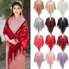 Multicolored Women Shawl With Tassel Tulle Shawl Cloak Fashion Scarf  Party