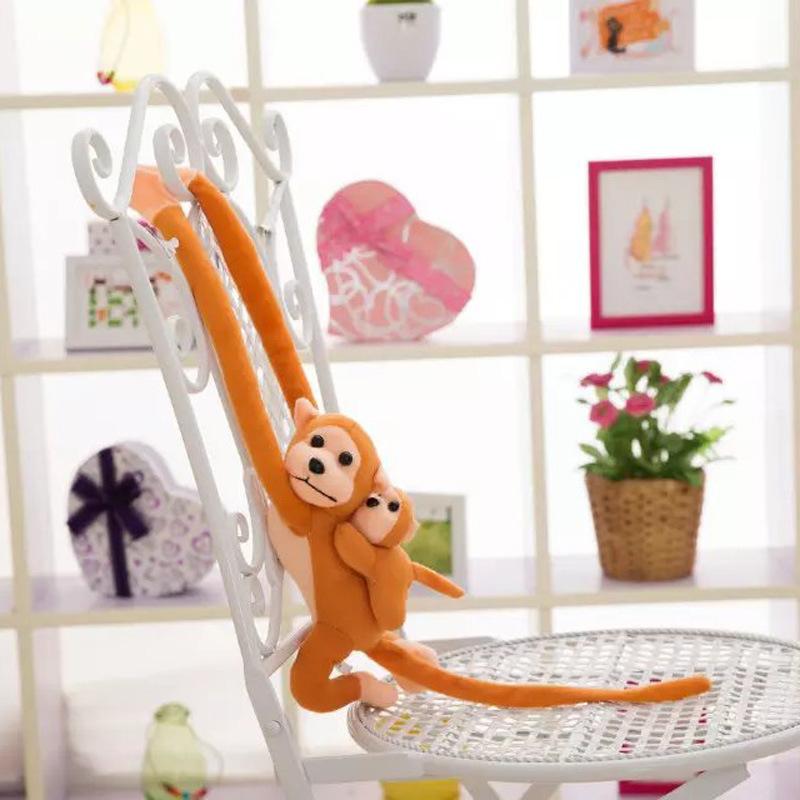Кукла Обезьяна Шторы Обезьяна с Длинными Руками Плюшевая Игрушка Подвесная Обезьяна Столкновение Головой Тряпичная Кукла Маленький Домашний Подвесной Кулон