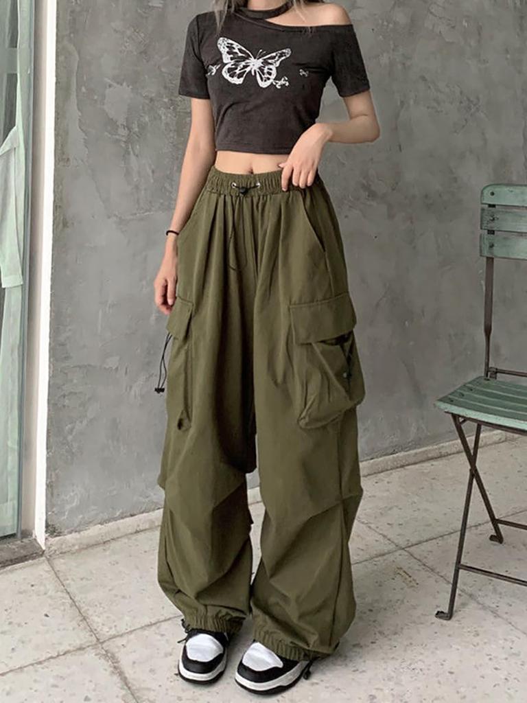 SvaYvee Грузовые Длинные Легкие Эластичные Рабочие Свободные Уличные Большого Размера M Женские Брюки, Брюки, Повседневные, Брюки, Талия, Брюки, Посадка, Танцы, Стиль, Размеры, 01. Бежевый,