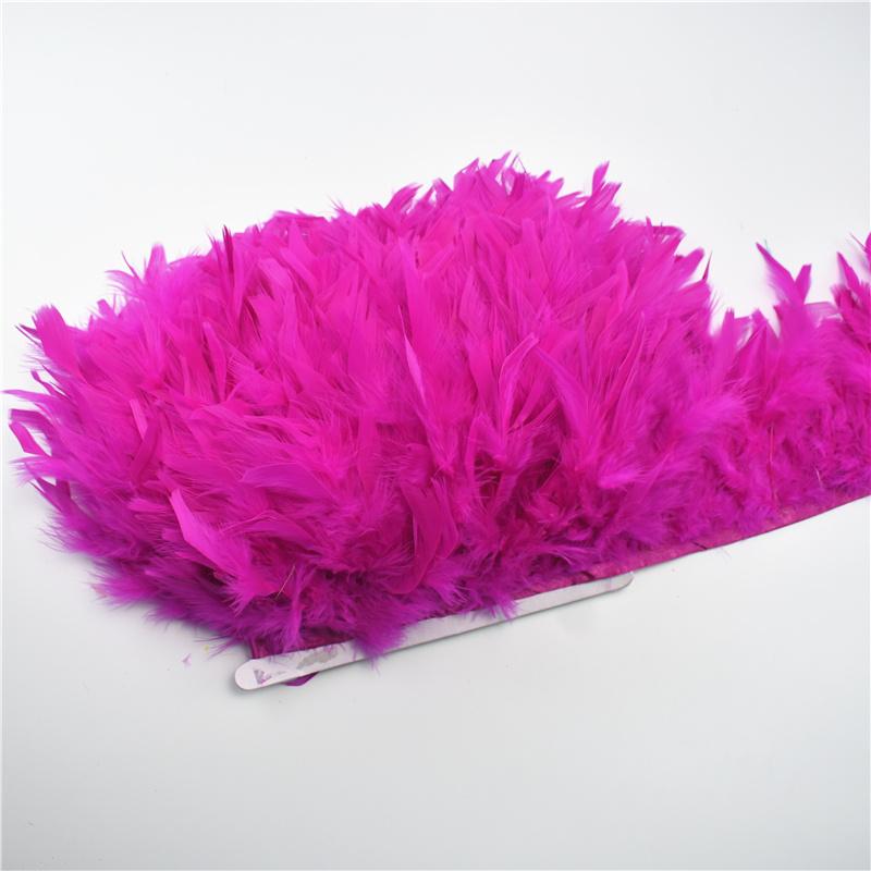 10Meters Turkey Feathers Trim Fringe Ribbon Feather On Tape Flecos Sewing Trimmings Fringe for Clothes Dress Wedding Decoration