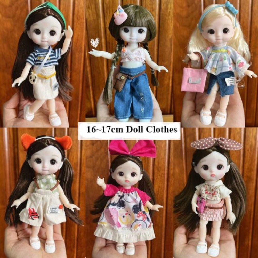 Модные высококачественные платья для мини-кукол, юбка, костюм, высокое качество, 17 см, кукольная одежда