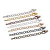 20pcs/lot 50 70mm Tone Extension Tail Chain Lobster Clasps Connector For DIY Jewelry Making Findings Bracelet Necklace
