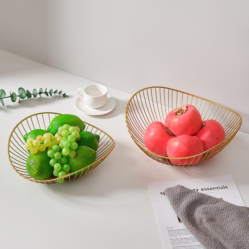 Корзина для фруктов Iron Art, поднос для конфет и закусок, фруктовая тарелка в скандинавском стиле, креативная фруктовая чаша, корзина для хранения, кухонный органайзер