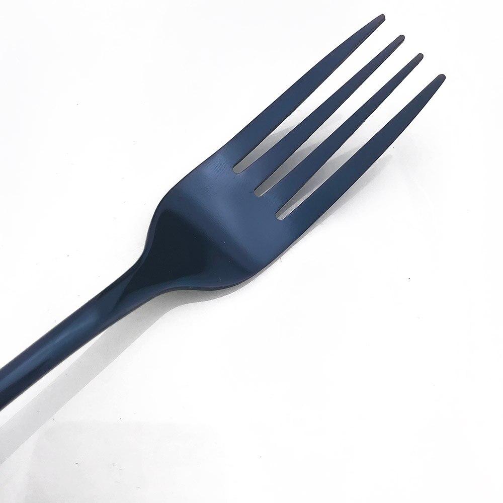4Pcs/Set Colorful Flatware Light Portable Stainless Steel Blue Knife Forks Spoons Dinner Western HQ Picnic Rainbow Cutlery Set