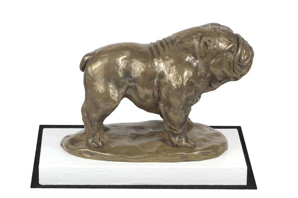 Bulldog I - Dog Figurine, Figure On a White Base, Trophy for Art-Dog Dog Show Exhibition